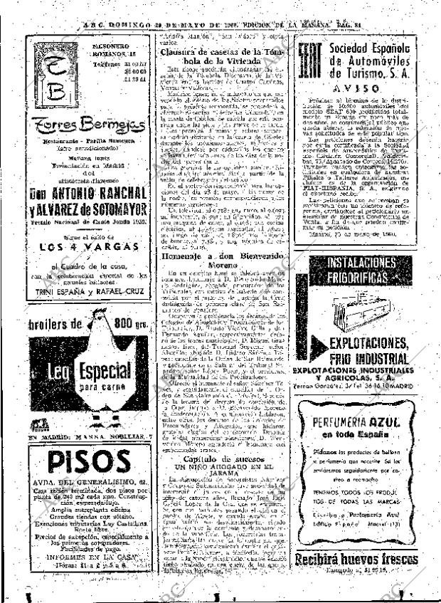 ABC MADRID 29-05-1960 página 84