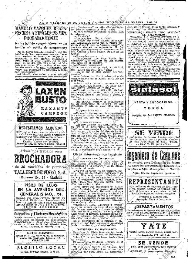 ABC MADRID 10-06-1960 página 74