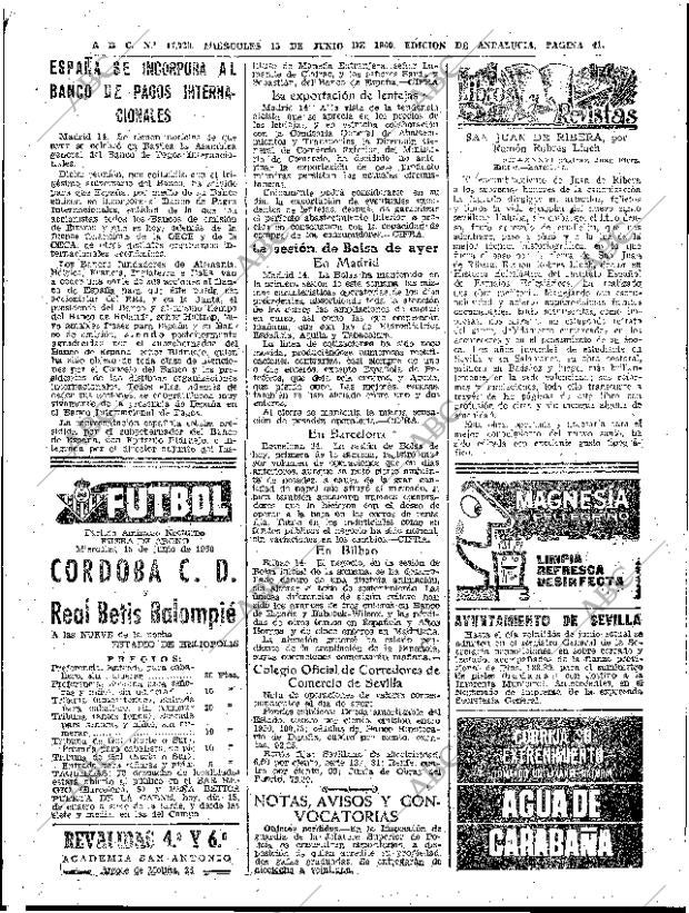 ABC SEVILLA 15-06-1960 página 41