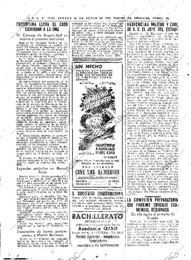 ABC SEVILLA 16-06-1960 página 20