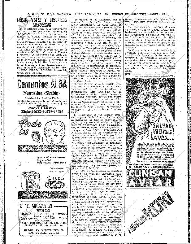 ABC SEVILLA 18-06-1960 página 20