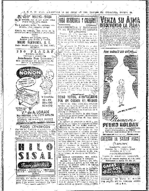 ABC SEVILLA 19-06-1960 página 50