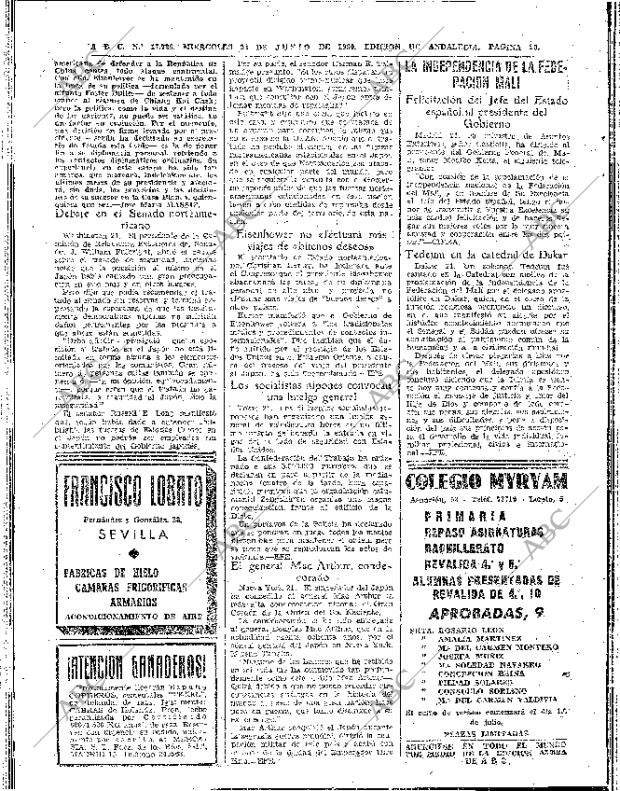 ABC SEVILLA 22-06-1960 página 20