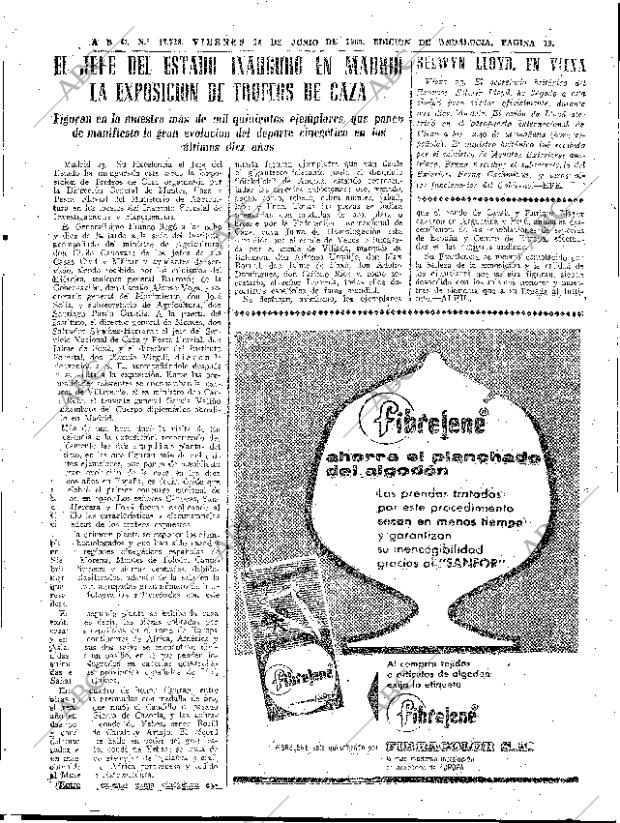 ✳El 24 de enero de 1960, ABC anunciaba una de las mayores proezas