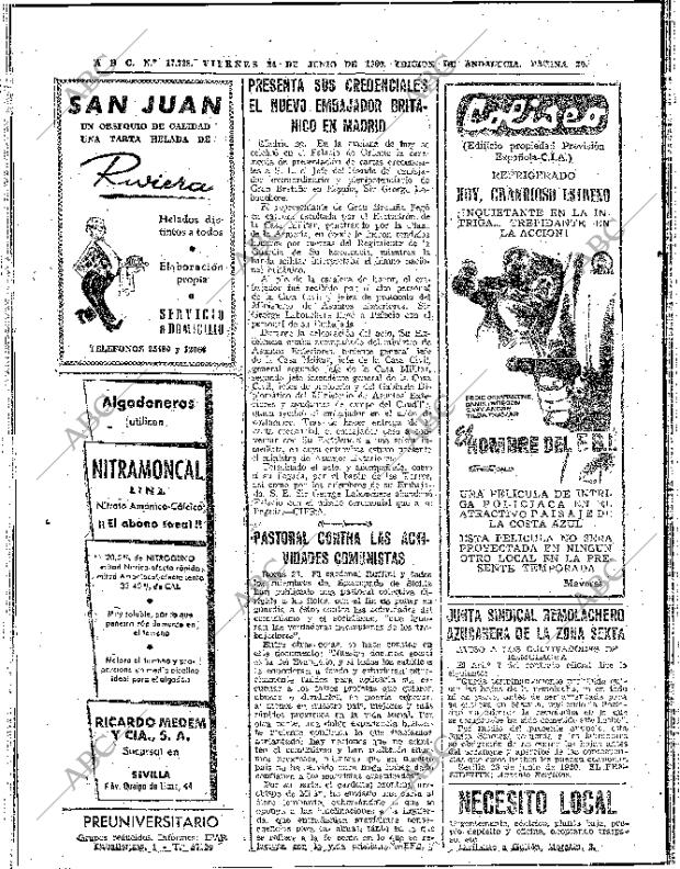 ✳El 24 de enero de 1960, ABC anunciaba una de las mayores proezas