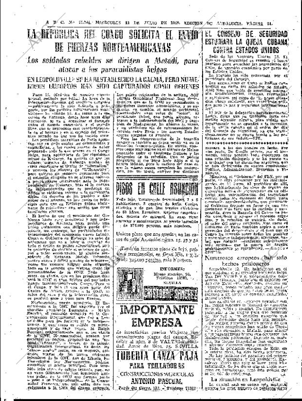 ABC SEVILLA 13-07-1960 página 21