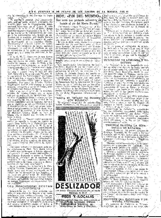 ABC MADRID 14-07-1960 página 40