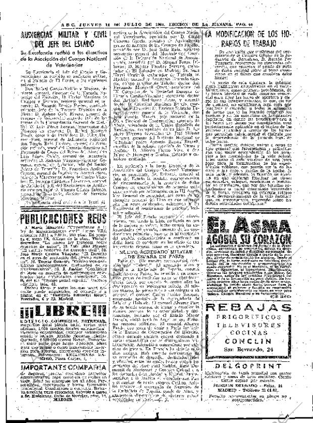 ABC MADRID 14-07-1960 página 44