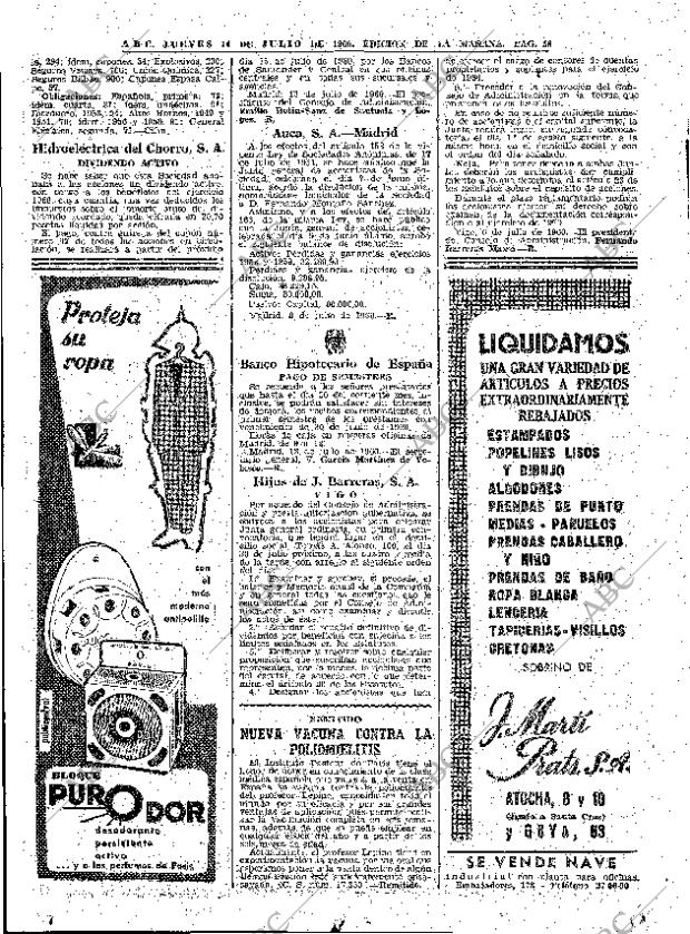 ABC MADRID 14-07-1960 página 58