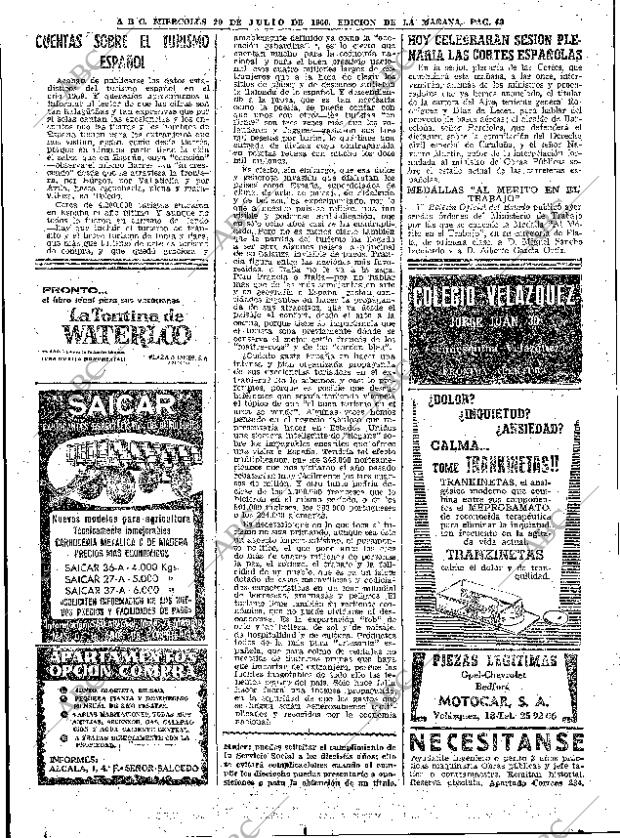 ABC MADRID 20-07-1960 página 40