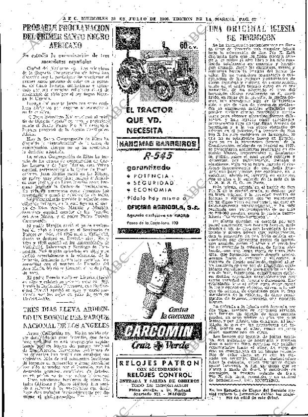 ABC MADRID 20-07-1960 página 42