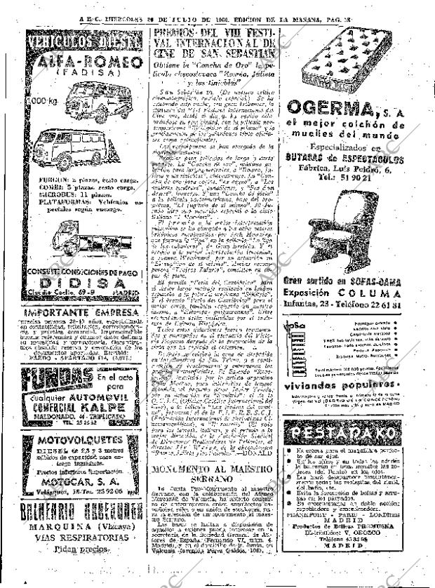 ABC MADRID 20-07-1960 página 58