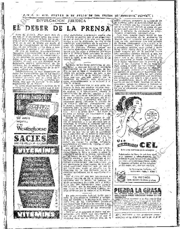 ABC SEVILLA 28-07-1960 página 20