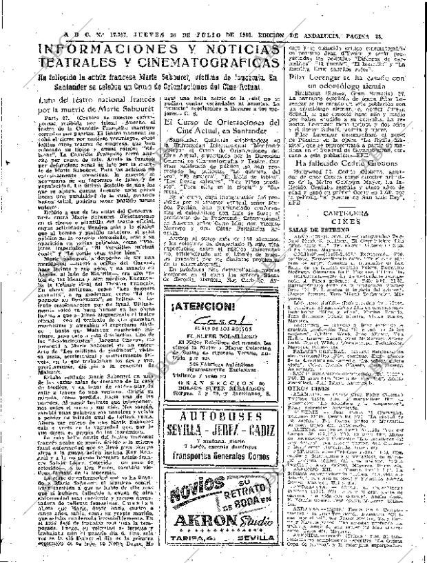 ABC SEVILLA 28-07-1960 página 23