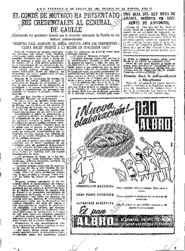 ABC MADRID 29-07-1960 página 17