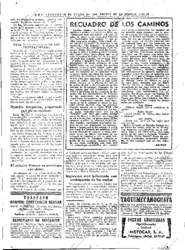 ABC MADRID 29-07-1960 página 22