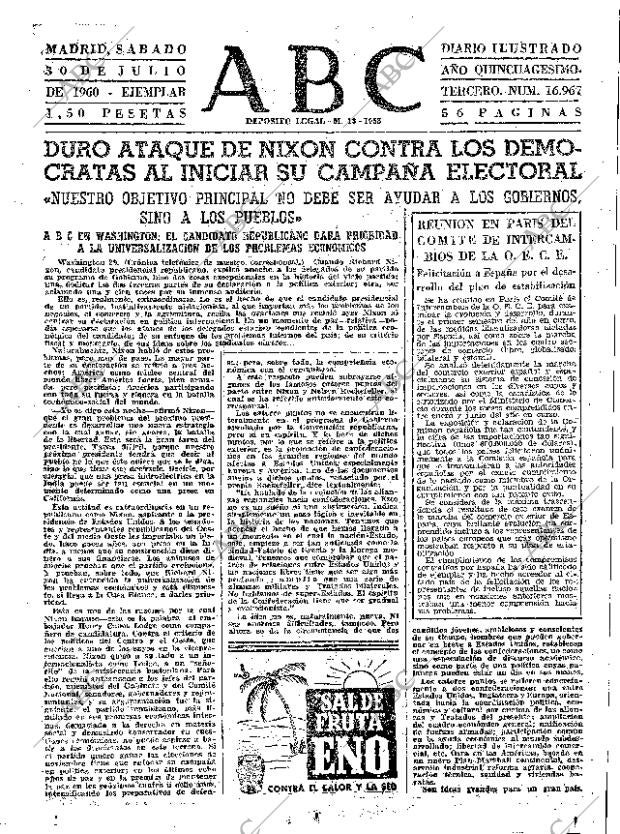 ABC MADRID 30-07-1960 página 23