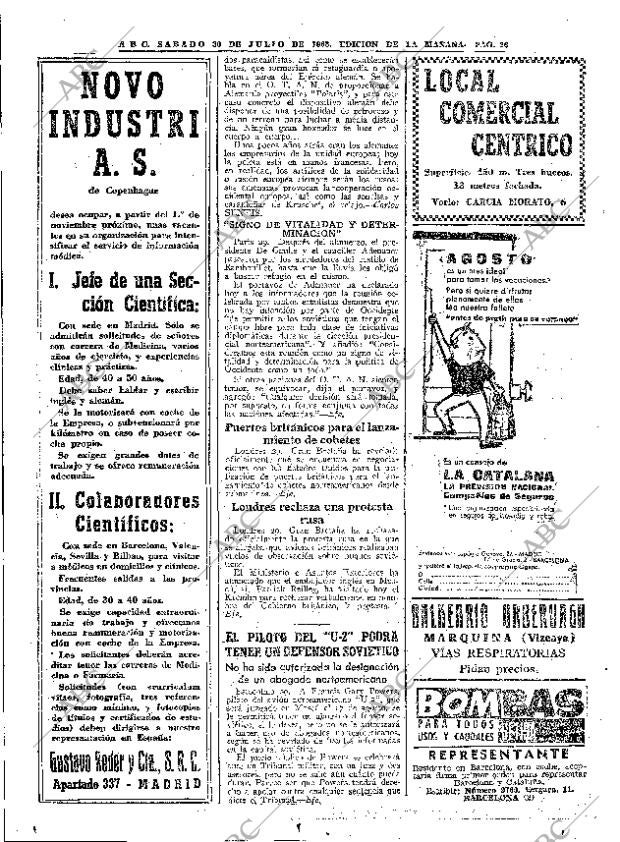 ABC MADRID 30-07-1960 página 26