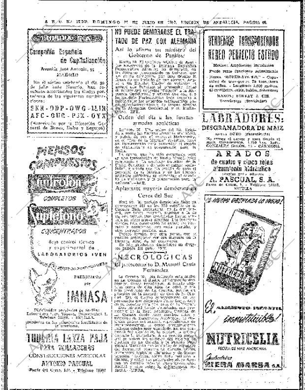 ABC SEVILLA 31-07-1960 página 46