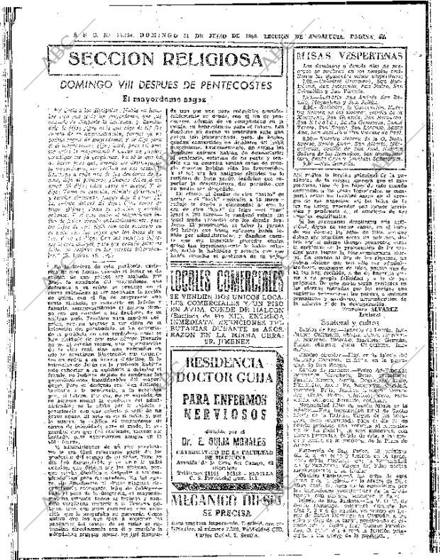 ABC SEVILLA 31-07-1960 página 52