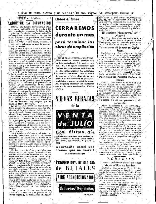 ABC SEVILLA 06-08-1960 página 16
