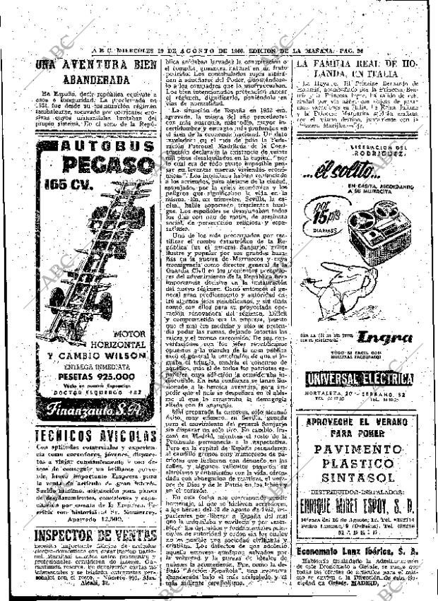 ABC MADRID 10-08-1960 página 24