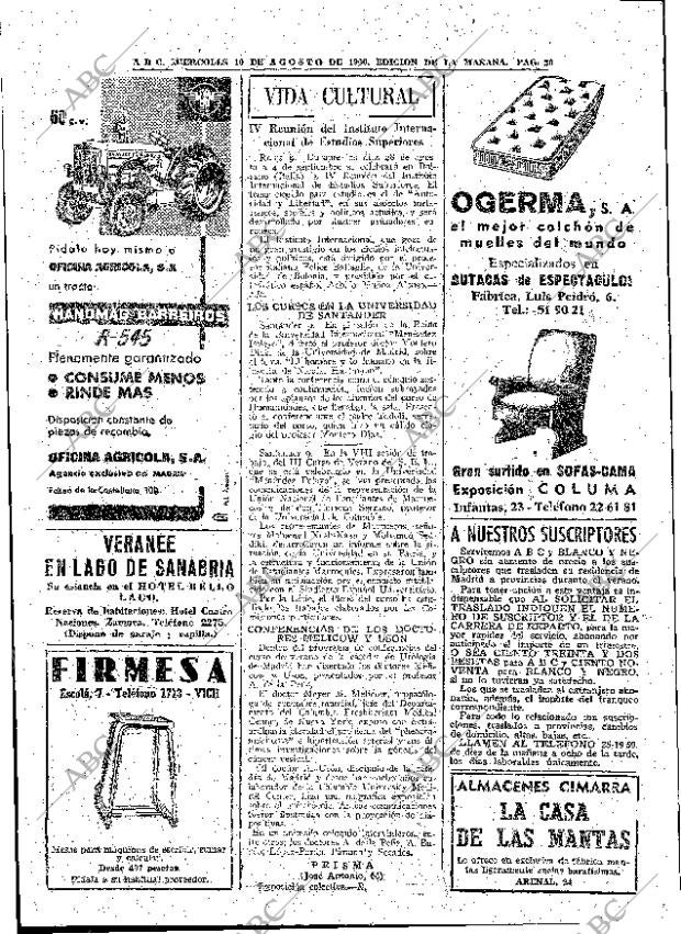 ABC MADRID 10-08-1960 página 26