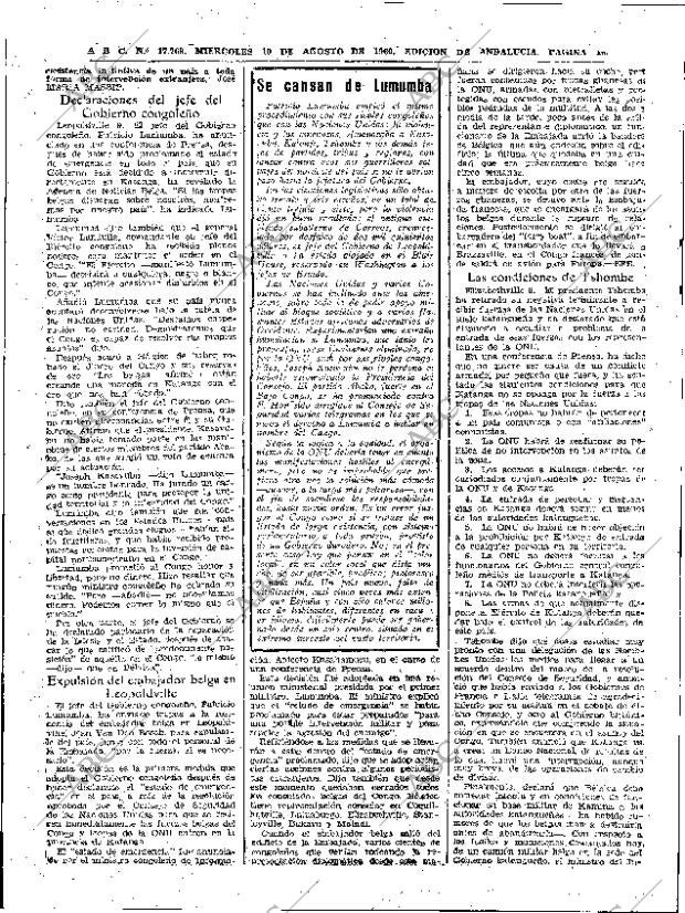 ABC SEVILLA 10-08-1960 página 16