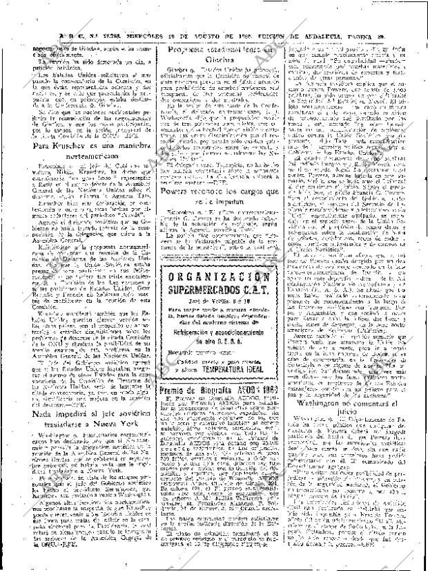 ABC SEVILLA 10-08-1960 página 20