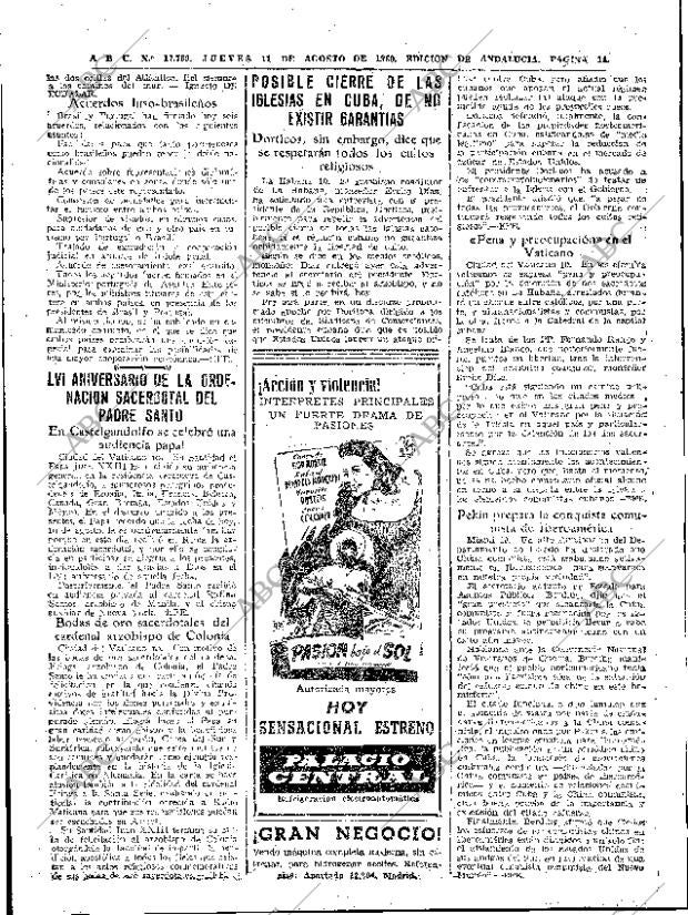 ABC SEVILLA 11-08-1960 página 14