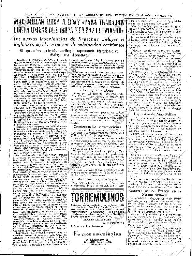 ABC SEVILLA 11-08-1960 página 15