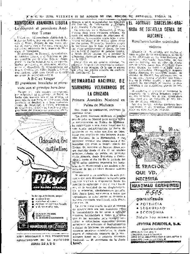 ABC SEVILLA 12-08-1960 página 14