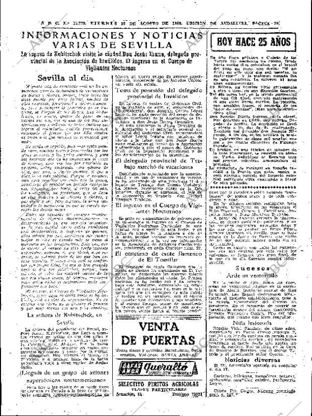 ABC SEVILLA 12-08-1960 página 19