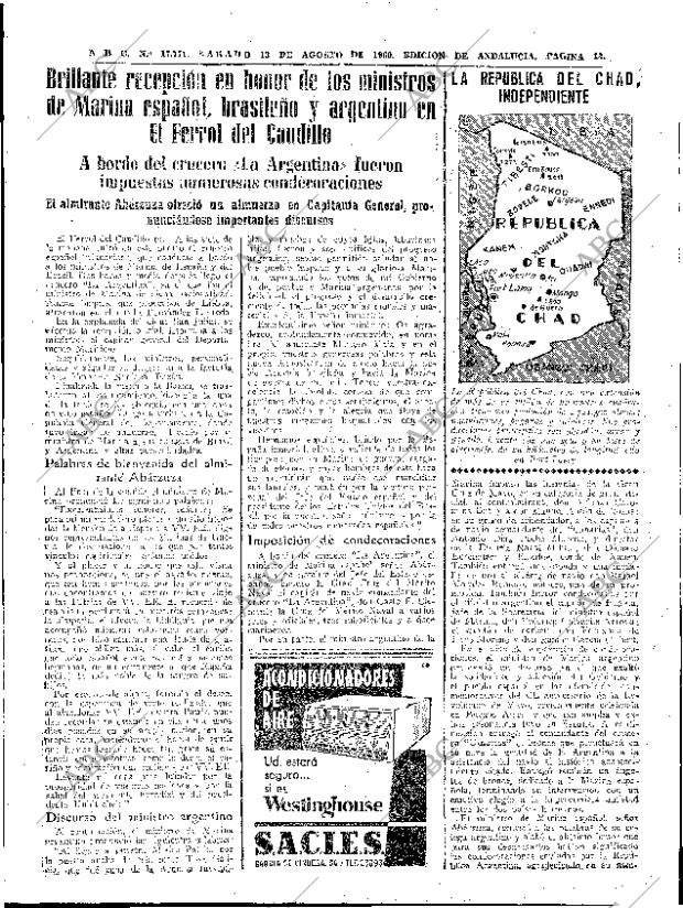 ABC SEVILLA 13-08-1960 página 13