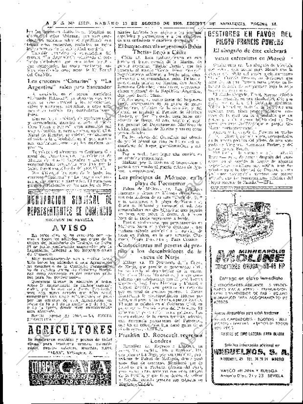 ABC SEVILLA 13-08-1960 página 14