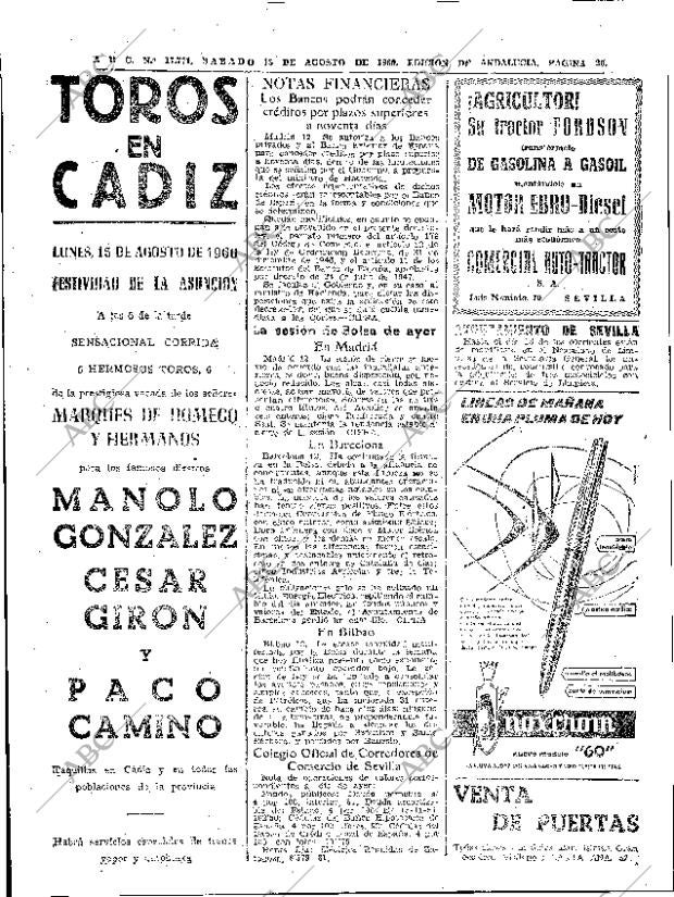 ABC SEVILLA 13-08-1960 página 20