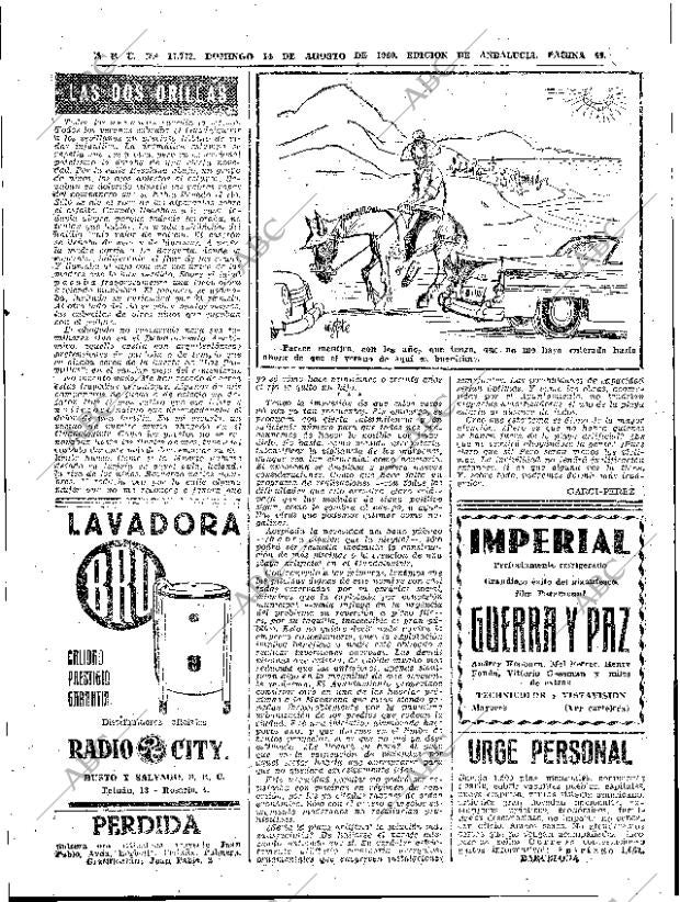ABC SEVILLA 14-08-1960 página 49