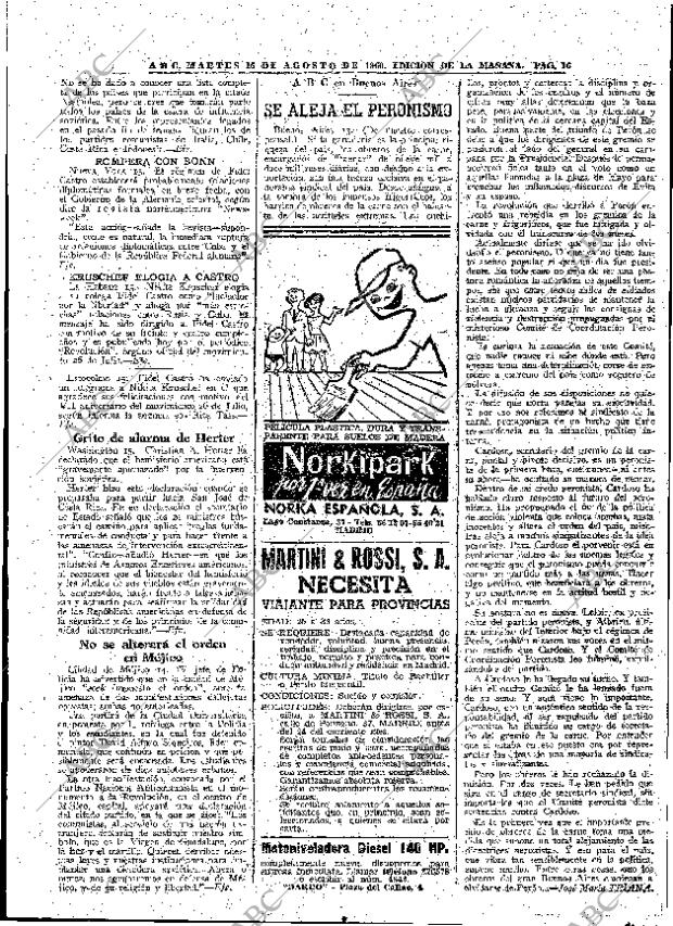 ABC MADRID 16-08-1960 página 16