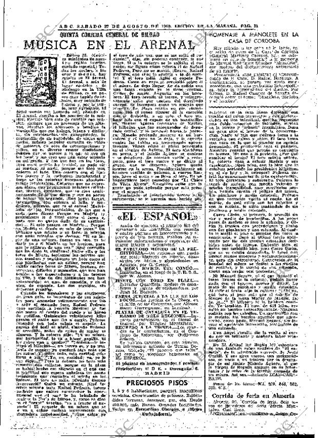 ABC MADRID 27-08-1960 página 31