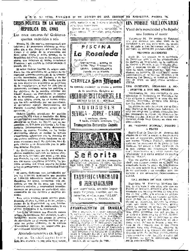 ABC SEVILLA 27-08-1960 página 10