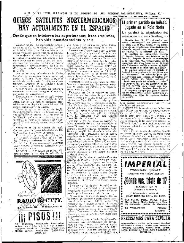 ABC SEVILLA 27-08-1960 página 17