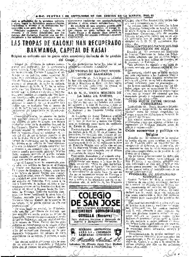 ABC MADRID 01-09-1960 página 20