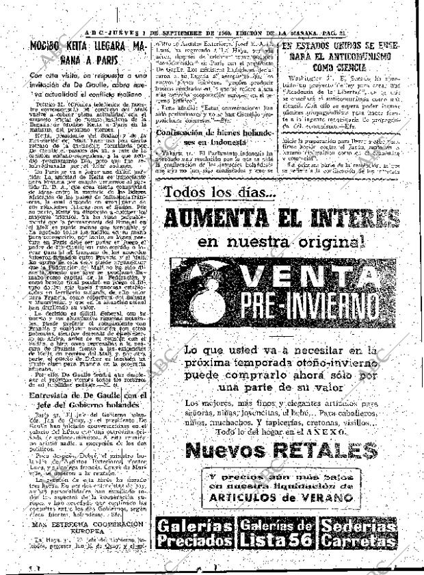 ABC MADRID 01-09-1960 página 21