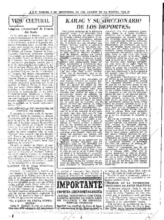 ABC MADRID 09-09-1960 página 27