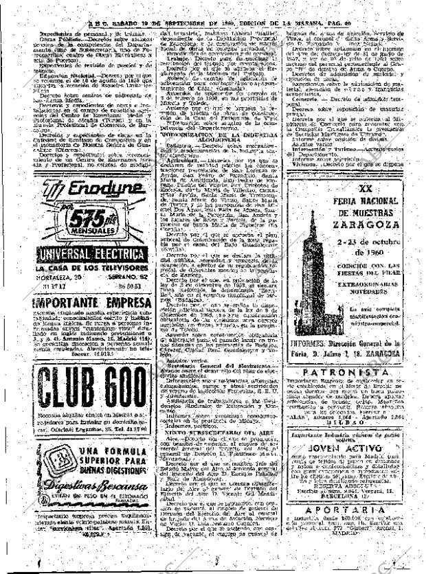 ABC MADRID 10-09-1960 página 40