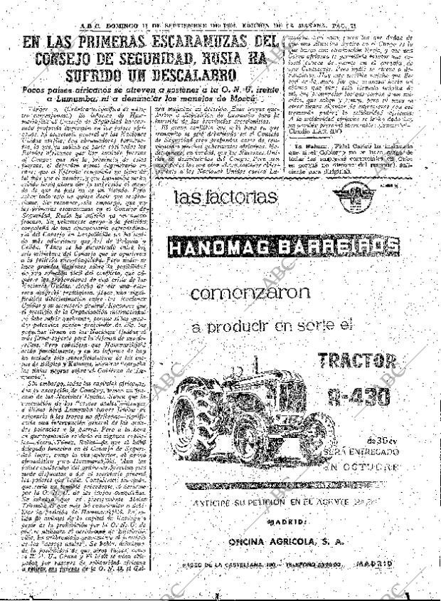 ABC MADRID 11-09-1960 página 71