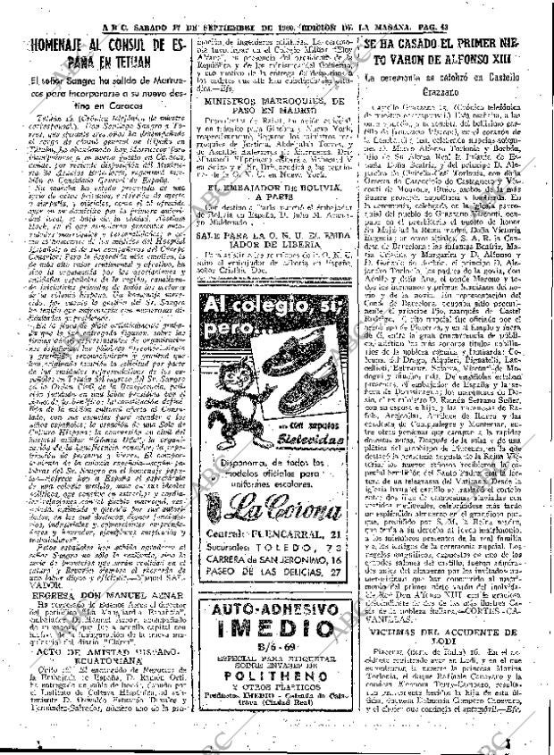 ABC MADRID 17-09-1960 página 43