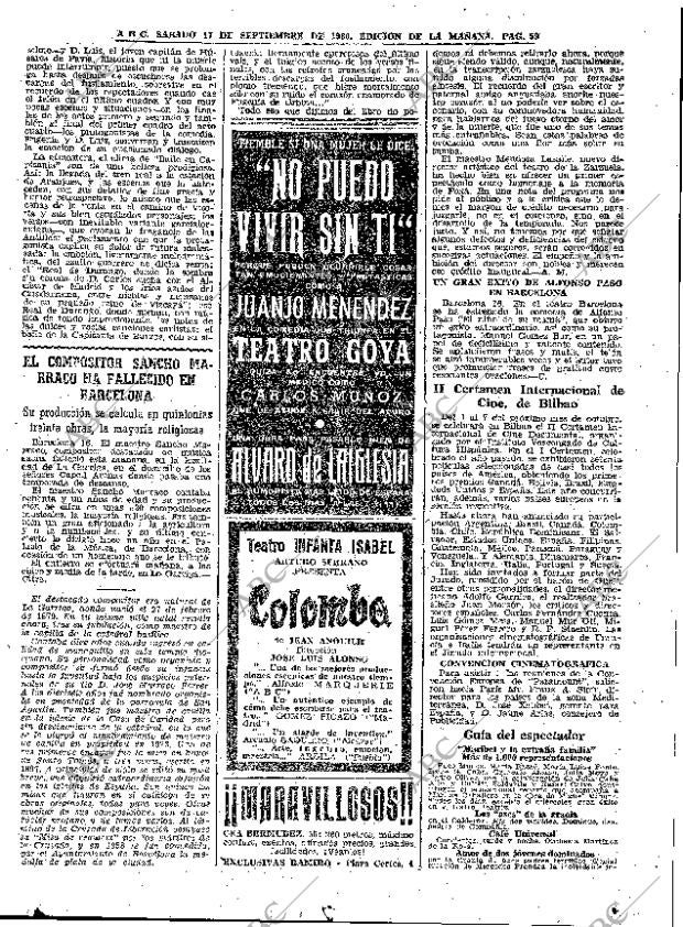 ABC MADRID 17-09-1960 página 59