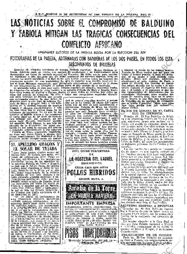ABC MADRID 20-09-1960 página 27