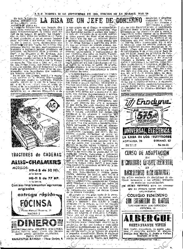 ABC MADRID 20-09-1960 página 29